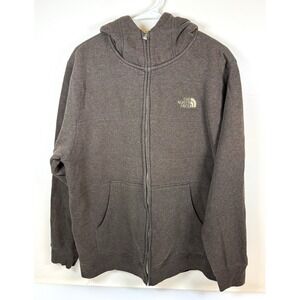 The North Face Hoodie Mens XL Brown Full Zip Sherpa Fleece Sweatshirt Jacket